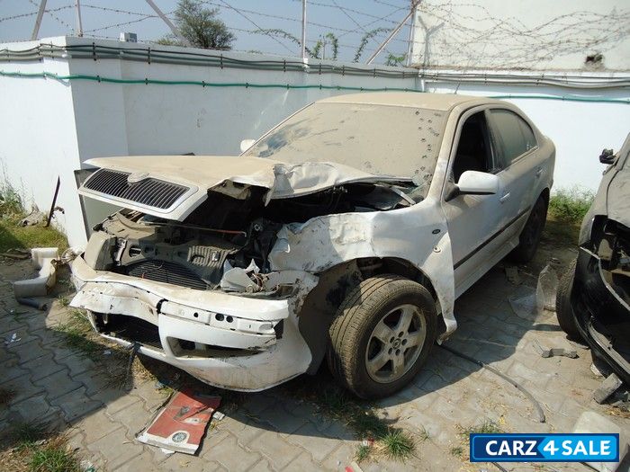 White Skoda Octavia