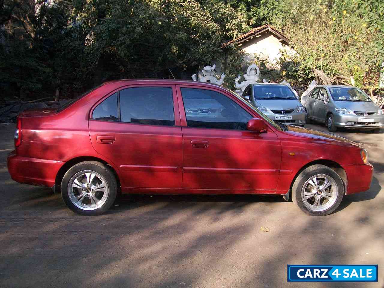 Maroon Hyundai Accent