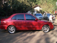 Maroon Hyundai Accent