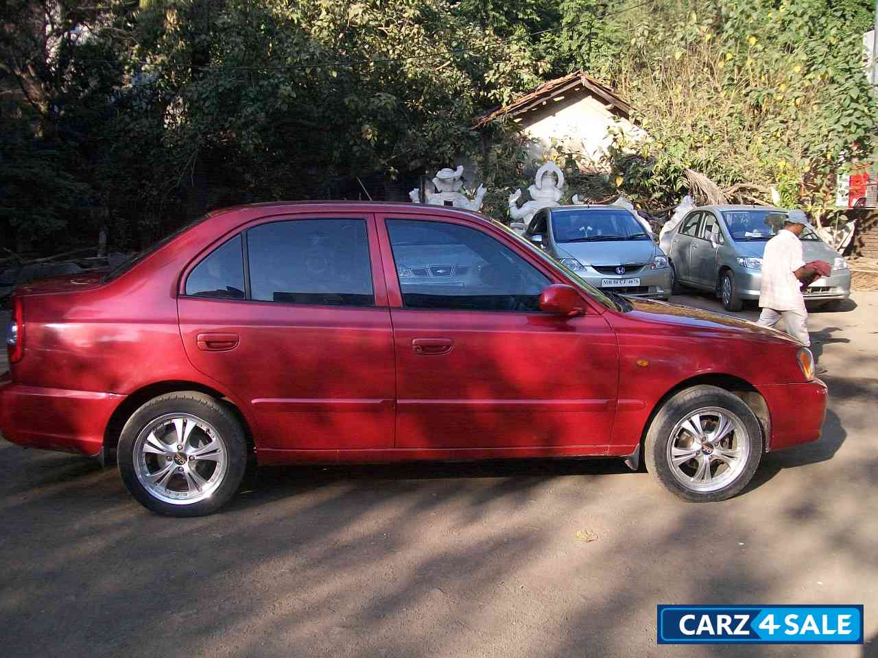 Maroon Hyundai Accent