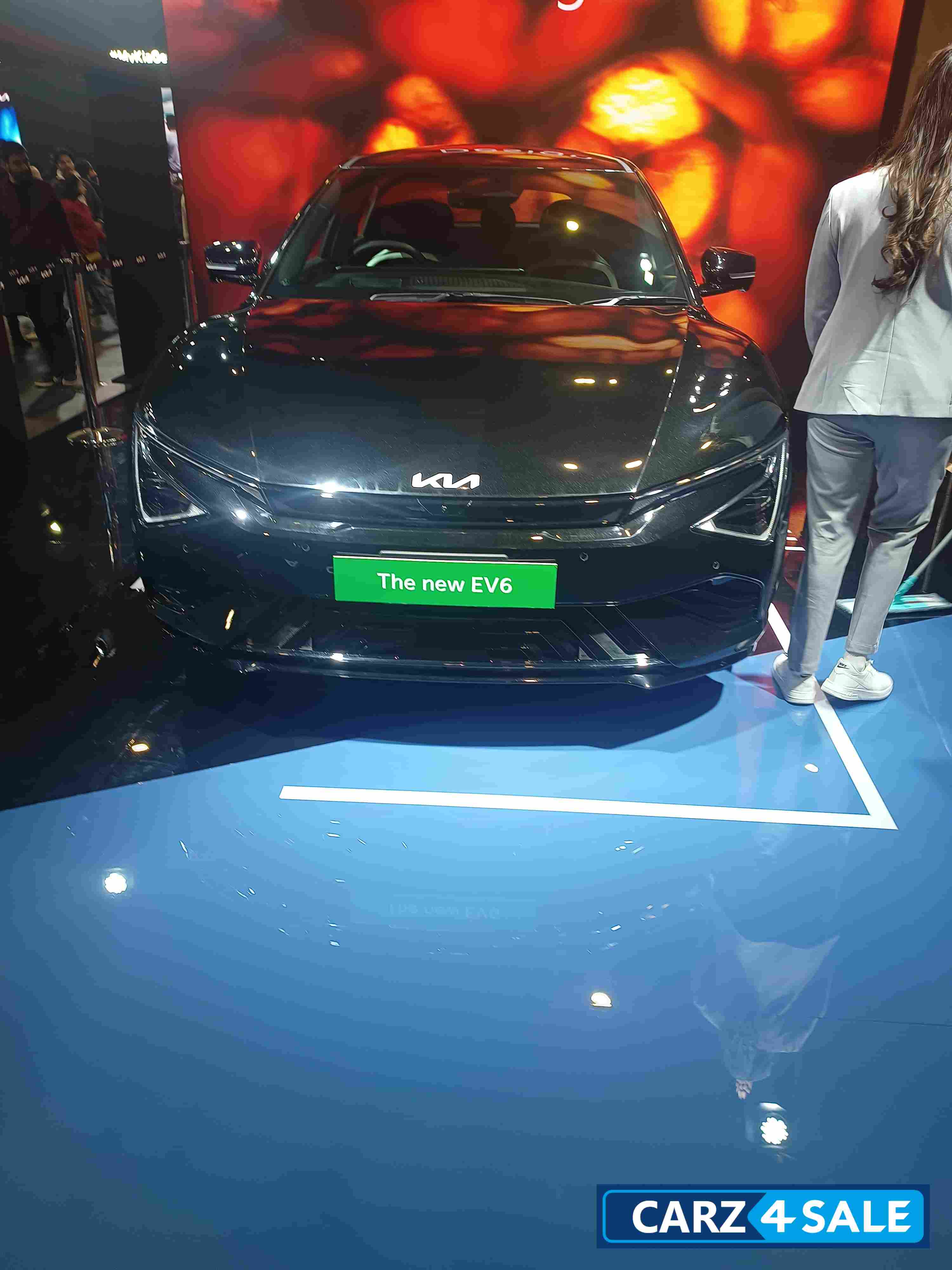 Kia EV6 Facelift 2025 Captured at Bharat Mobility Global Expo 2025