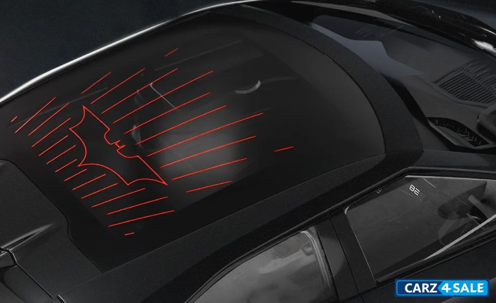 Mahindra BE 6 Batman Edition Infinity Roof featuring The Dark Knight Trilogy Bat Emblem