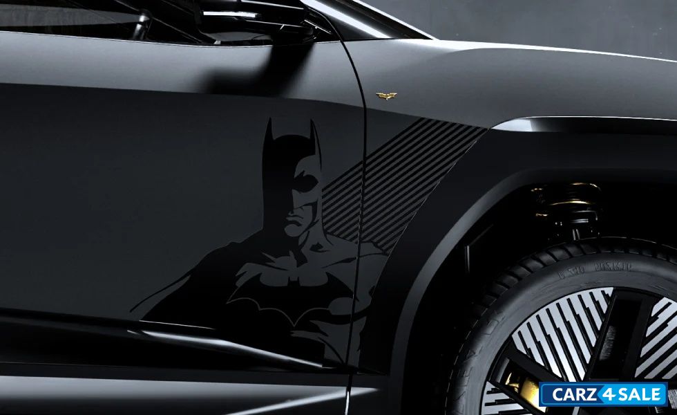 Mahindra BE 6 Batman Edition Custom Batman Decal on front doors
