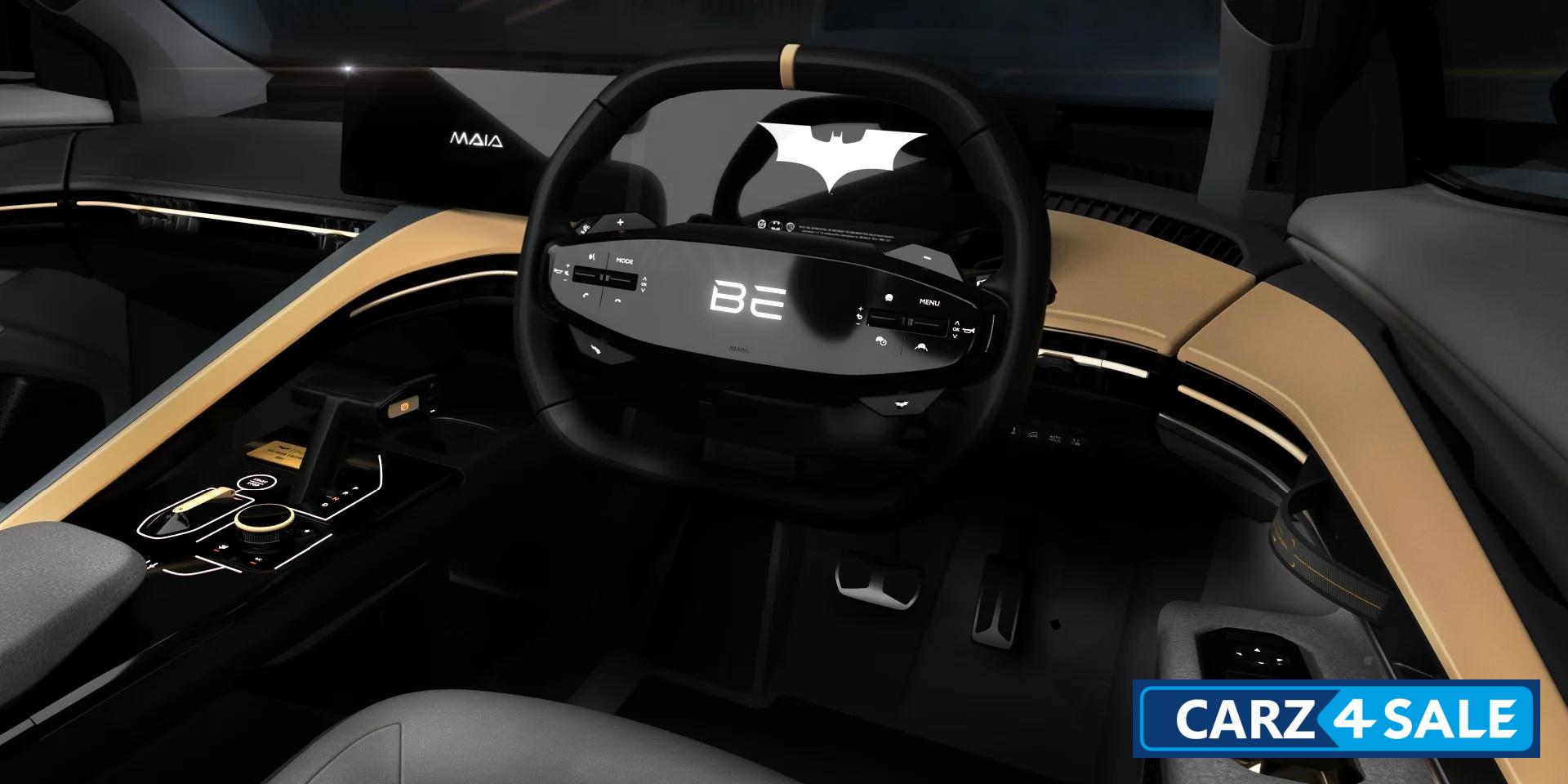 Mahindra BE 6 Batman Edition Charcoal leather instrument panel (IP) with brushed gold halo around driver cockpit & Exclusive