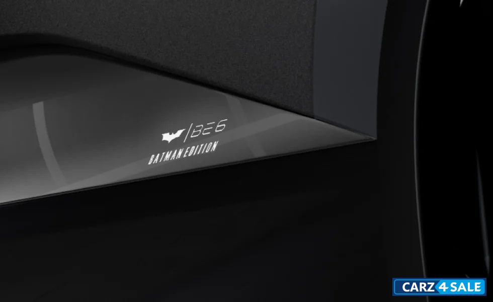 Mahindra BE 6 Batman Edition Batman Edition signature sticker on rear door cladding