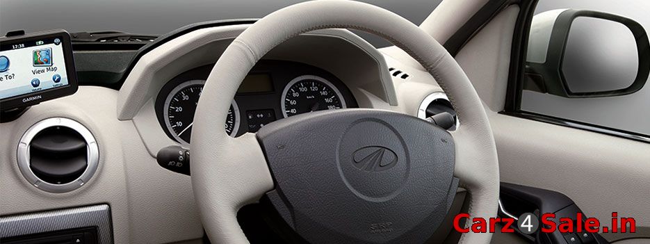 Mahindra Verito 1.5 Executive Edition - Premium leather wrapped steering wheel of Mahindra verito