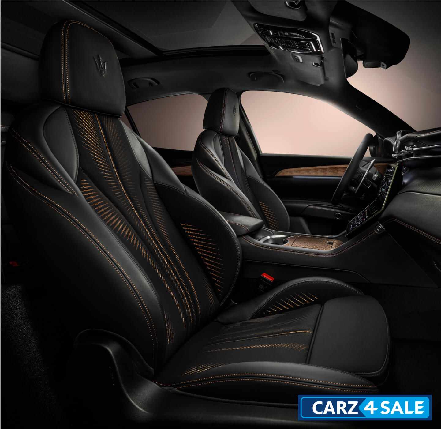 Maserati Grecale Folgore Interiors created with the regenerated nylon fiber ECONYL