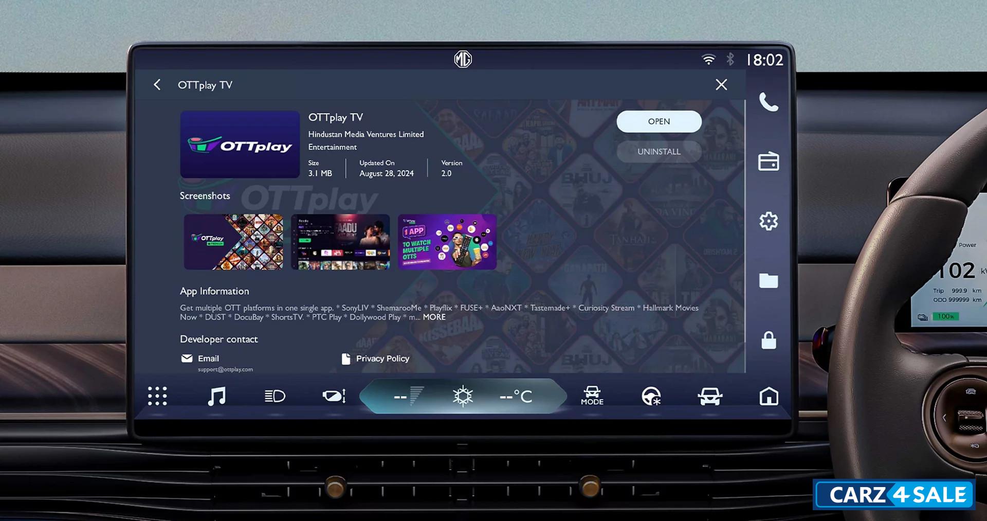 MG Windsor EV Jio OTT