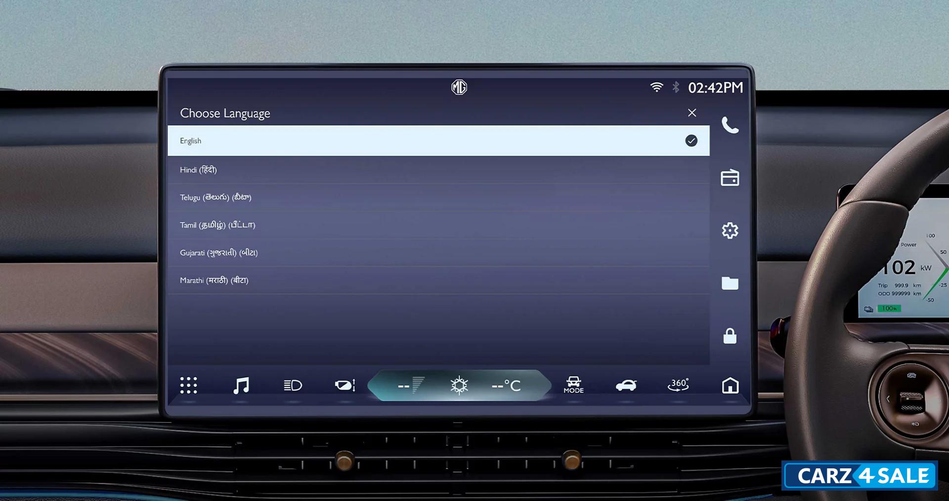 MG Windsor EV Multi-Lingual Voice Support