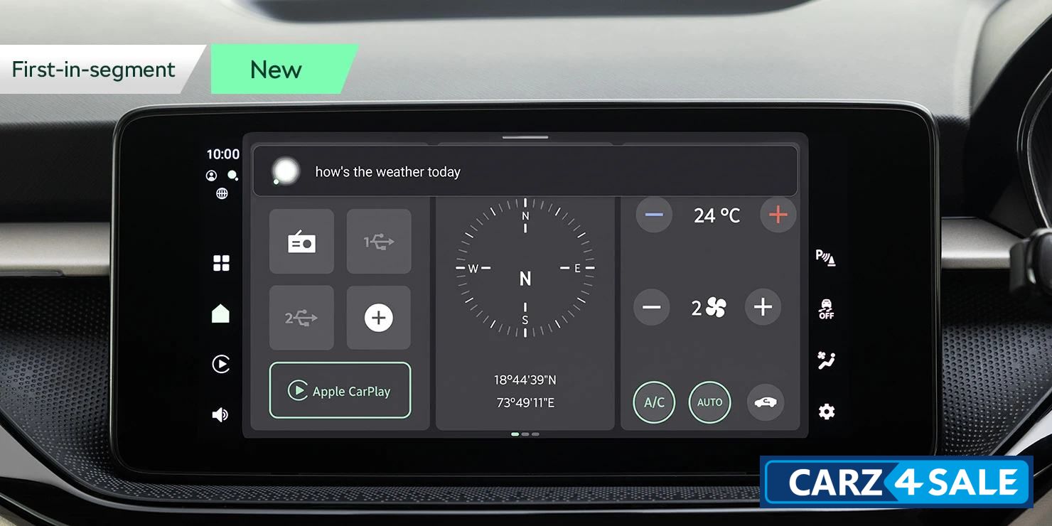 Skoda Slavia 2026 The 25.6 cm touchscreen infotainment system with inbuilt connectivity and an Al Assistant powered by Google
