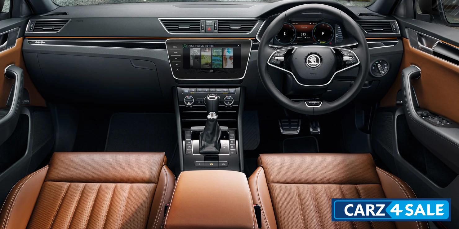 Skoda Superb 2024 The Piano Black decor, complemented with the L&K logo, is an exclusive add-on